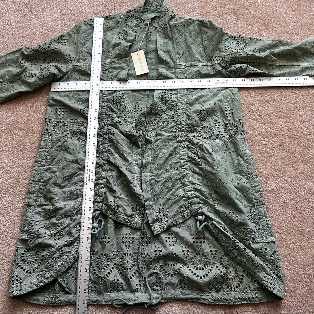 Sundance Sage Green Moonlight Eyelet Cardigan - Picture 7 of 9
